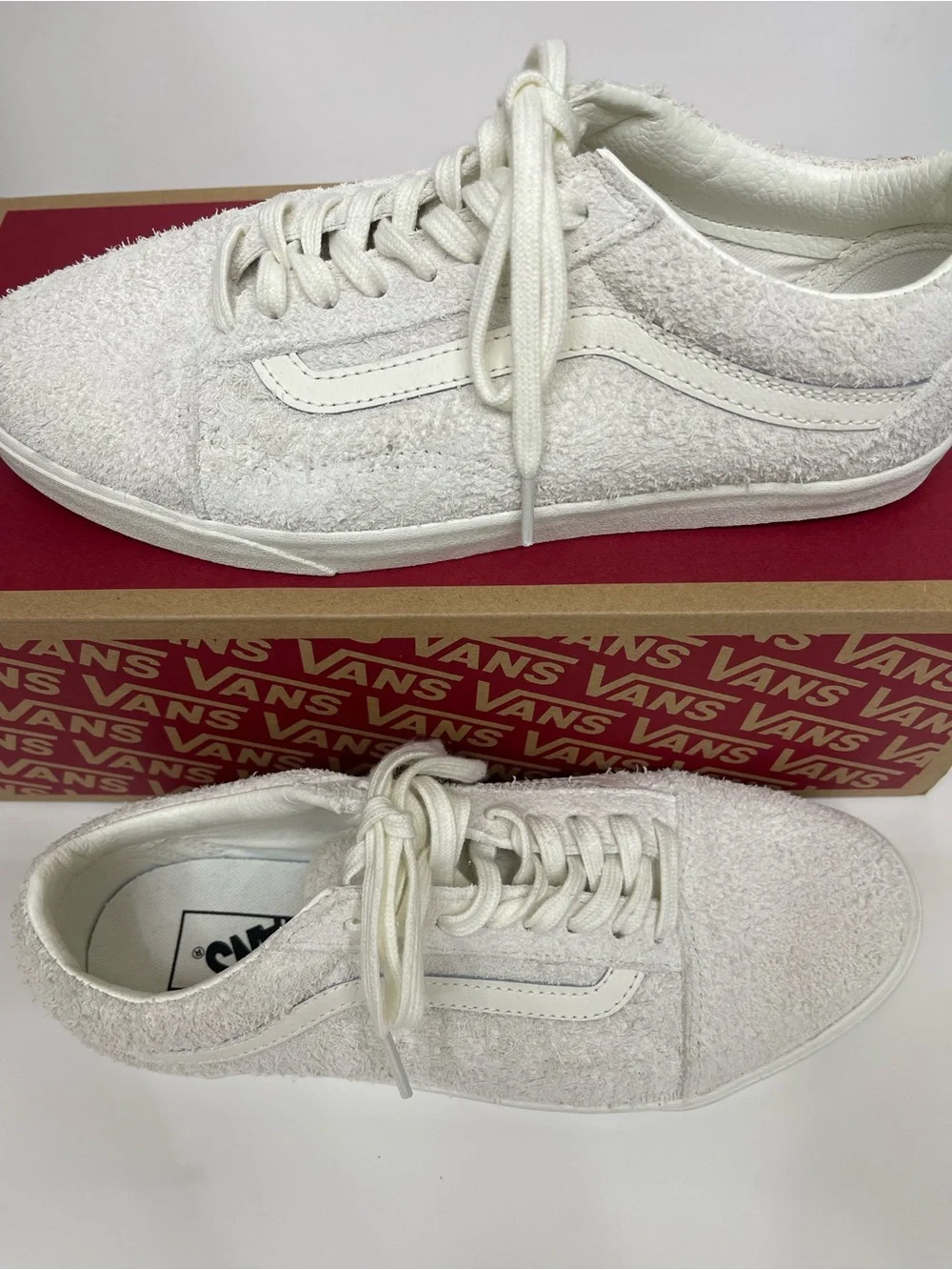 Vans Old Skool Fuzzy Suede Sherpa Marshmallow M7 W8.5